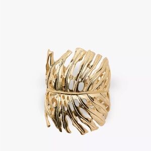 ZARA MONSTERA LEAF CUFF BRACELET NWT
